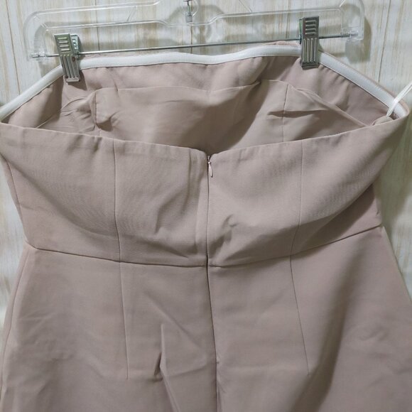 NWT Commense Women's Strapless Beige Mini Dress With Pockets Size XL - Picture 6 of 6